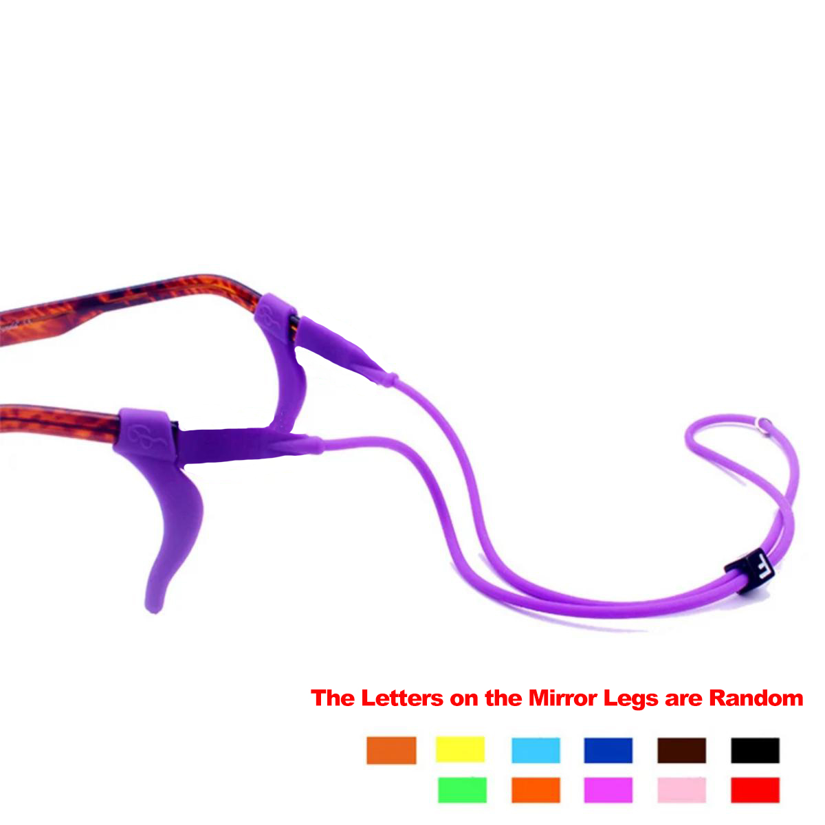 1set Unisex Elastic Glasses Strap and Silicone Ear Hook Sport for Women Men Eyeglass Sunglasses Reading Glasses（The Letters on t dr. eyemo