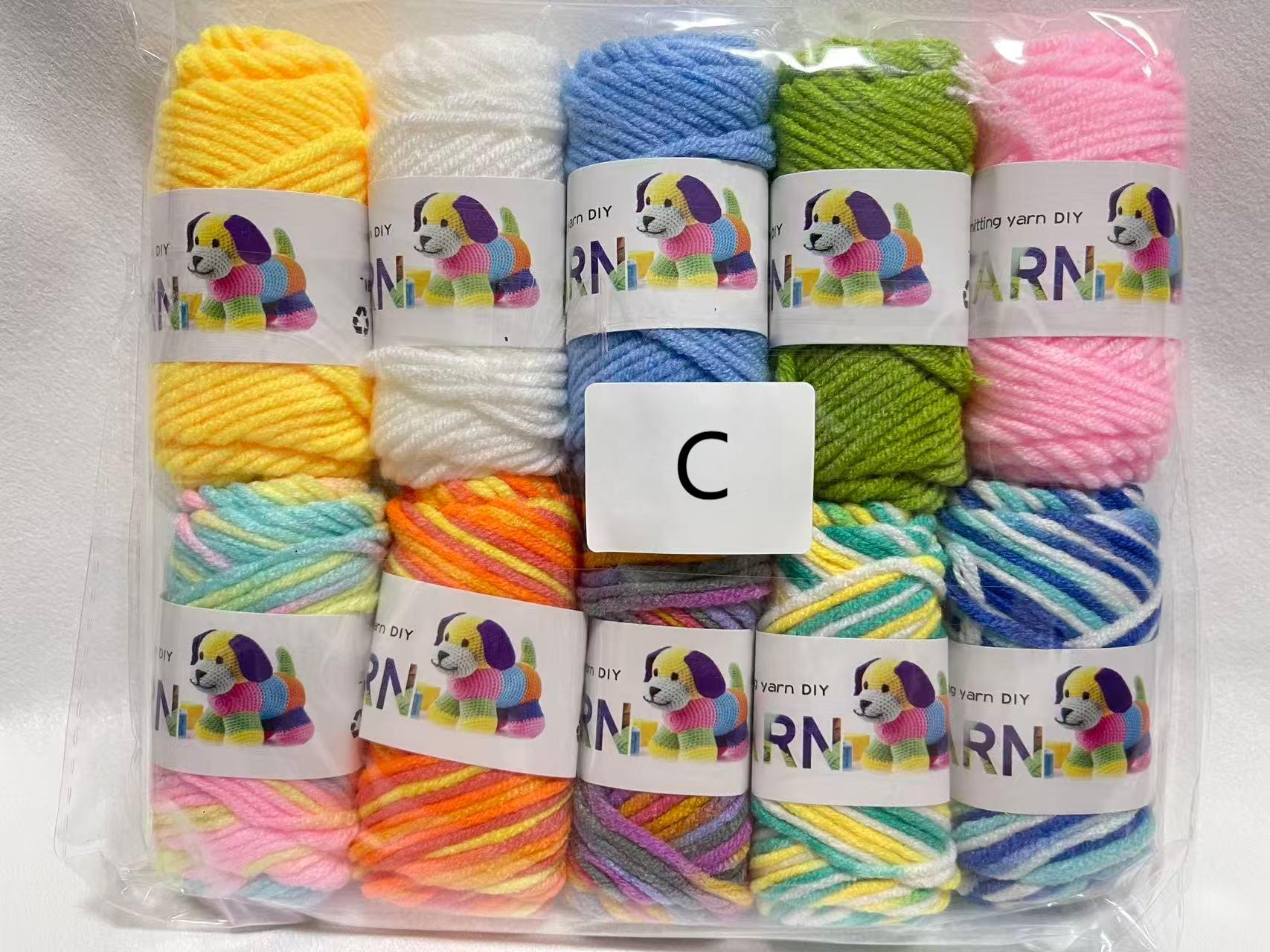 10 Colors Wool Yarns Wool Rolls DIY Poke Punch Needle Embroidery For Starter Craft Tools Set Handmade Woven Wool Tool