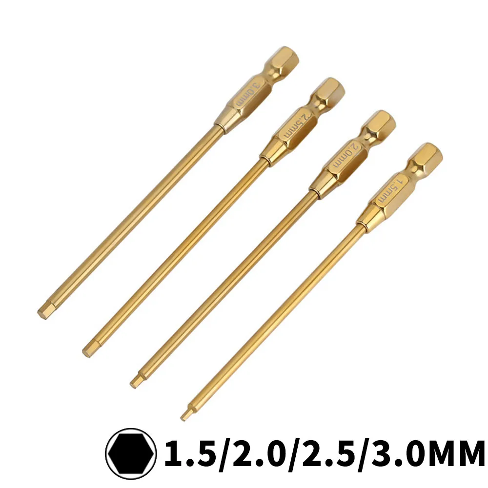 Professional RC Hex Screwdriver Bit Set 1.5-3.0mm for Model Car - Metal Anti-Slip Electric Tool Accessories for Maintenance