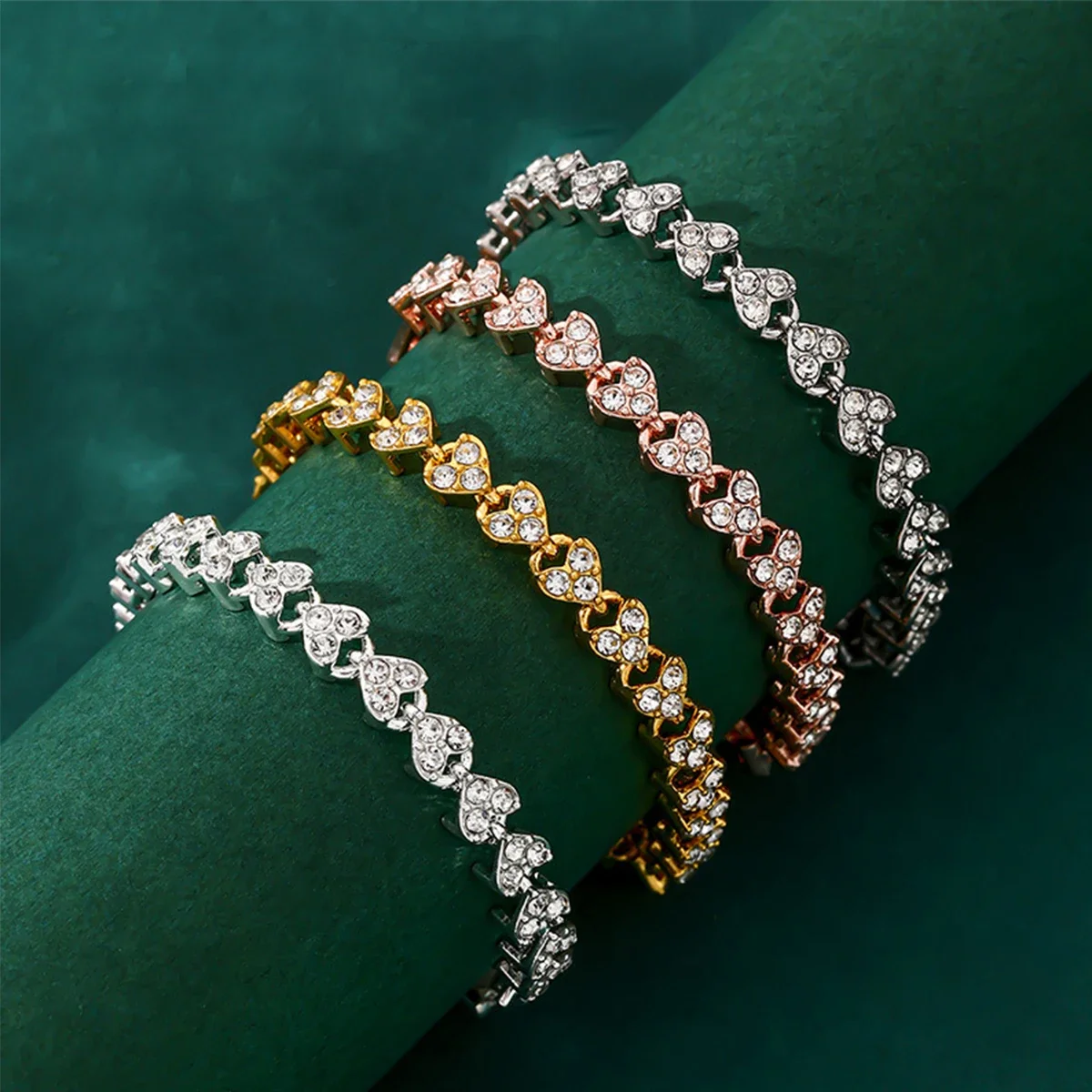 2026 New Zircon Bracelet for Women & Teens Hypoallergenic Stainless Steel Light Luxury Party Jewelry Accessory