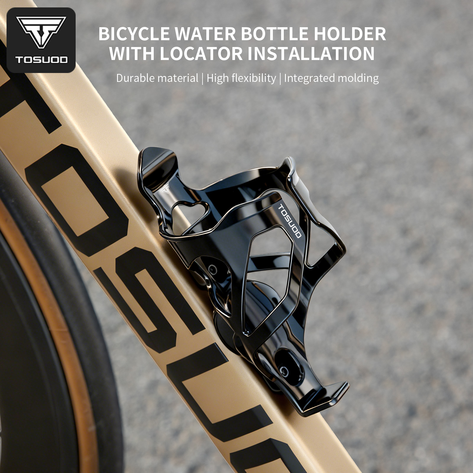 TOSUOD Bicycle Water Bottle Holder Road Bike MTB Water Bottle Rack Airtag Positioning Device Anti-theft Bottle Rack