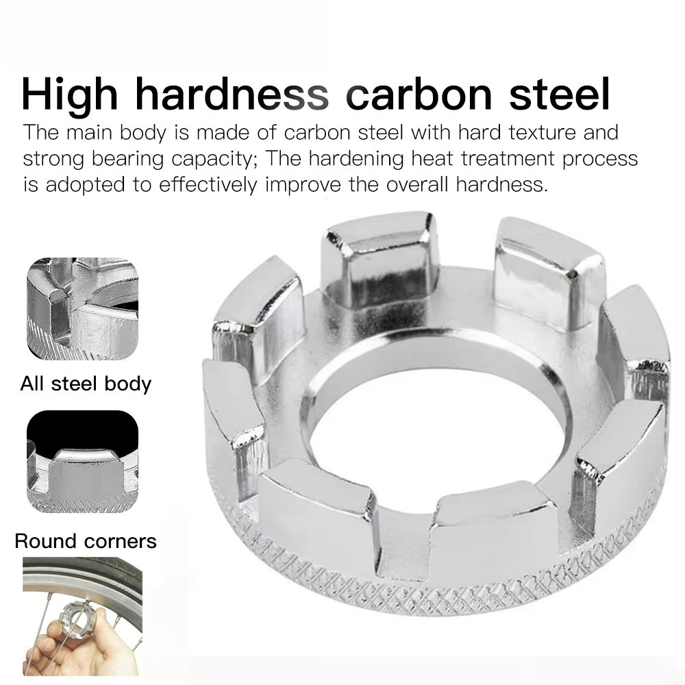 Bicycle Spoke Wrench Tool Chrome Plated Steel Spanner for MTB Spoke Adjustment Wheel Truing Repair Accessory