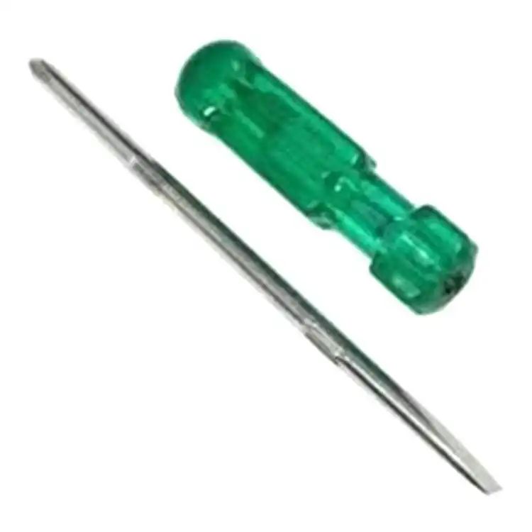 1Pcs Green Handle 2 In 1 Screwdriver | 2 In 1 Plastic Easy Grip Handle High Grade Stainless Steel Material Screwdriver