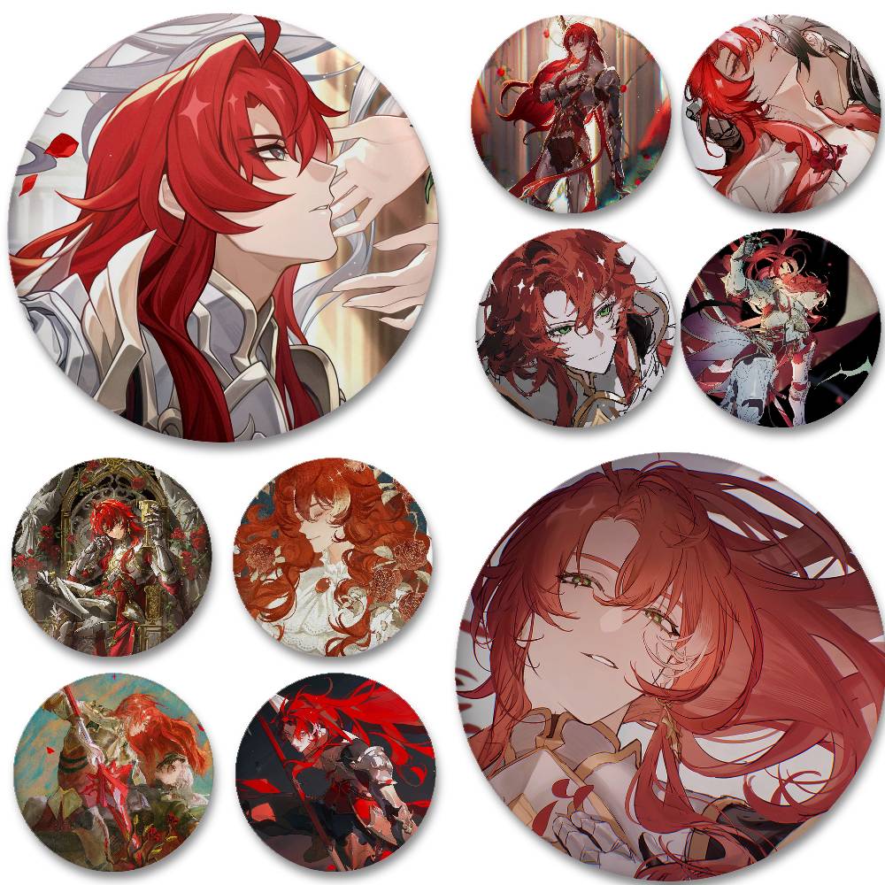 Game Honkai Star Rail Argenti Enamel Pins Handmade Round Brooch L Killer Yagami Light Cosplay Badge Backpacks Jewelry