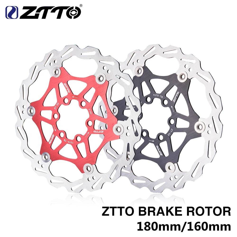 ZTTO Bicycle Disc Brake Floating Rotor 6-bolt 203mm180mm 160mm High Strength Steel Fit Any Pads For MTB Road Bike