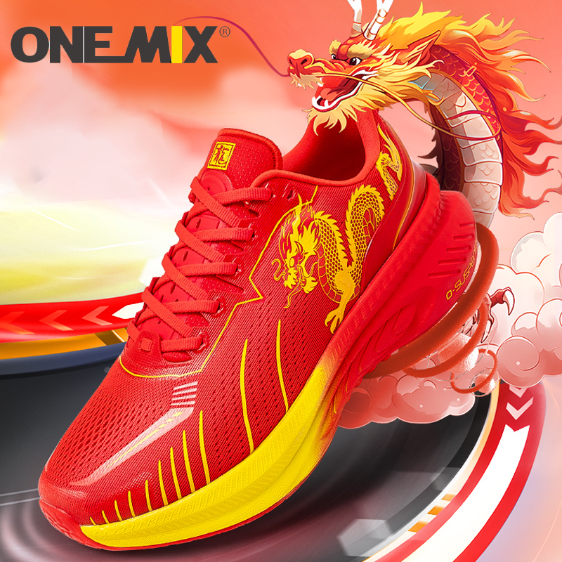 ONEMIX loong New Sneakers Buffer Running Shoes Heavy weight Runners Men Non-slip Breathable Lightweight Outdoor Sport Shoes