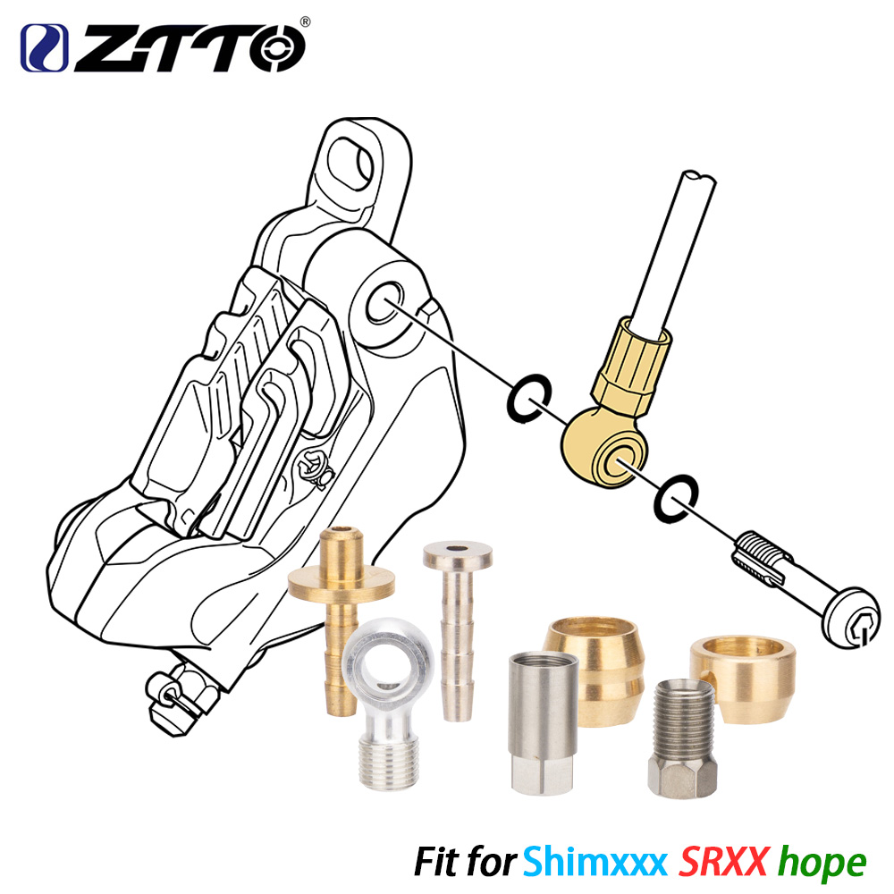 ZTTO MTB Bike Hydraulic Disc Brake Connector Bicycle Oil Hose Insert Olive Banjo Set BH90 Guide BH59 M8100 MT200 Copper Pin