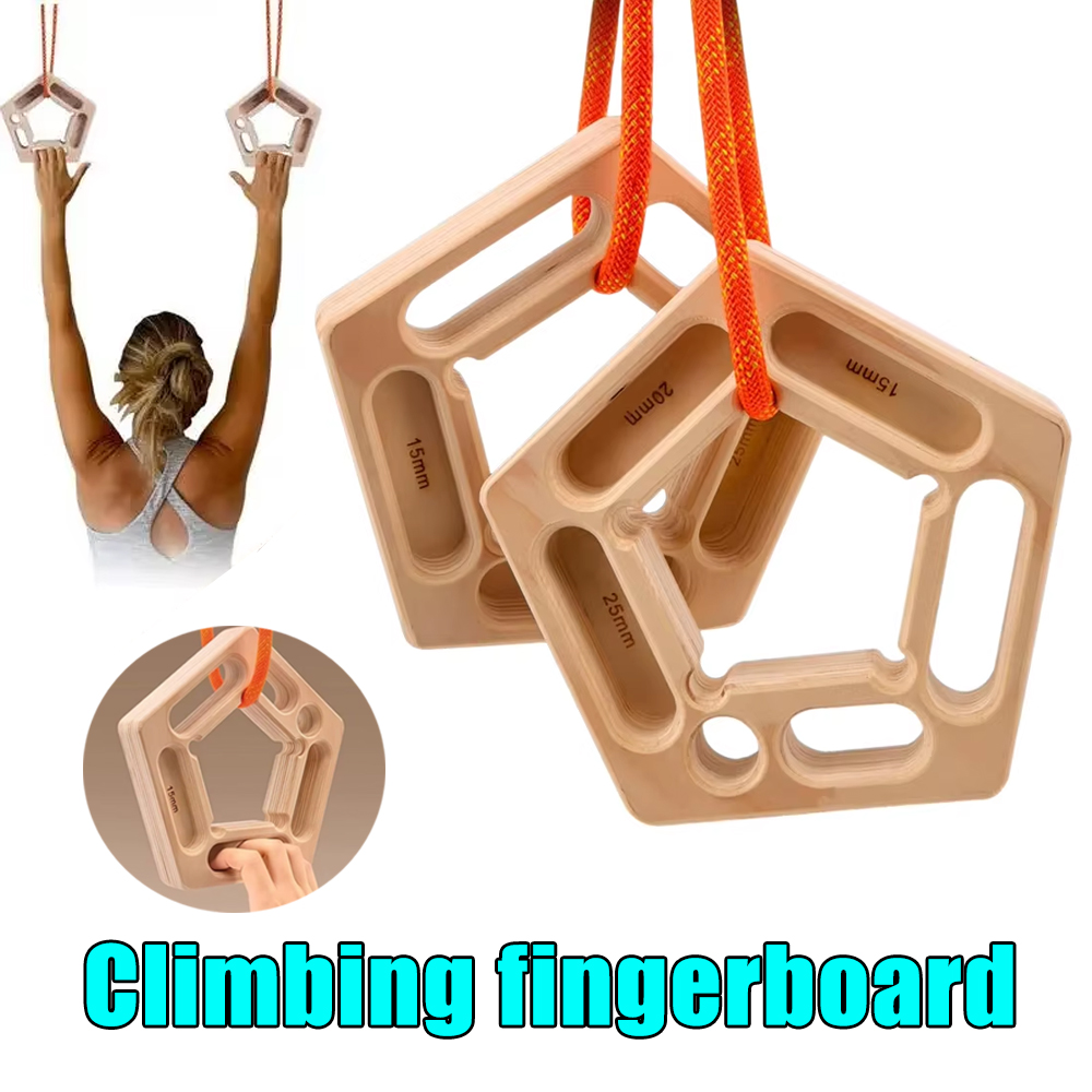 Indoor Rock Climbing Hangboard Finger Strength Training Pull Up Grip Arm Workout Climbing Holds Outdoor Home Gym 1 Pcs