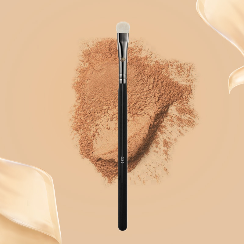 Piccasso Grey Makeup Brush 239 Wool Eyeshadow Brush Soft Wool Animal Hair Solid Wood Handle Flat White Eyeshadow Brush