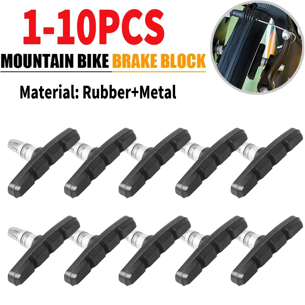 1-10PCS Mountain Road Bike Brake Blocks Bicycle V-brake Shoes Pads Cycling Parts