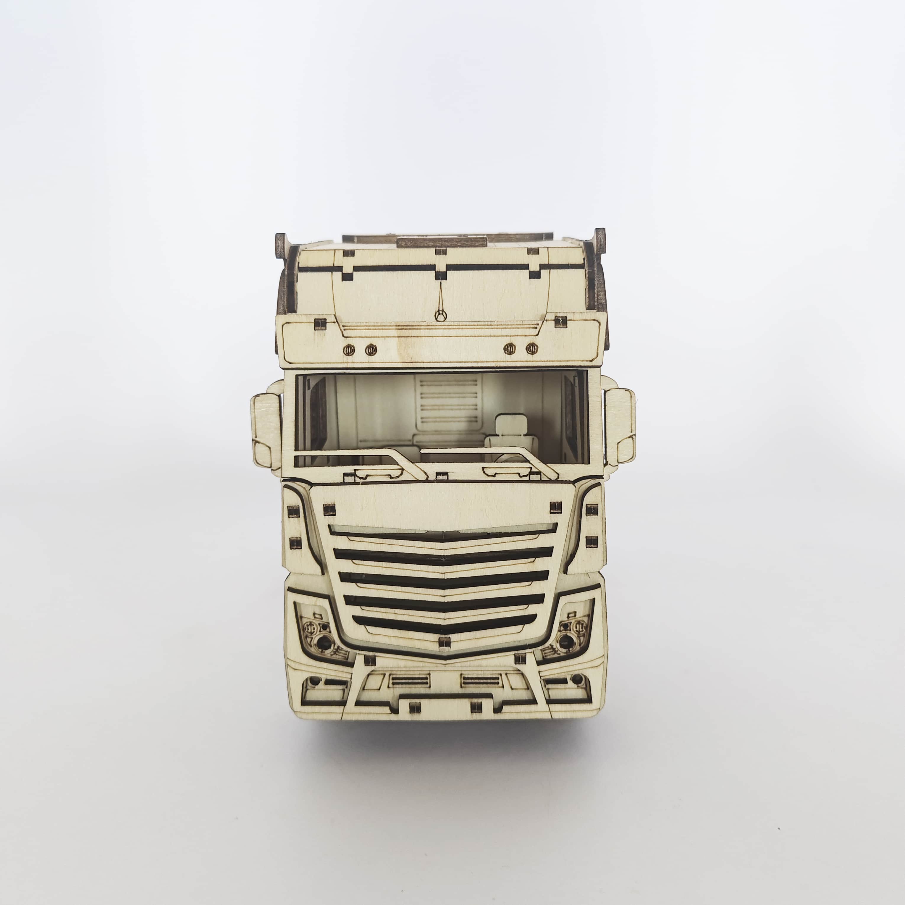 European Truck DIY 3D Wooden Puzzle, Toy Model Construction Kit, Educational Toy Car Series, Creative