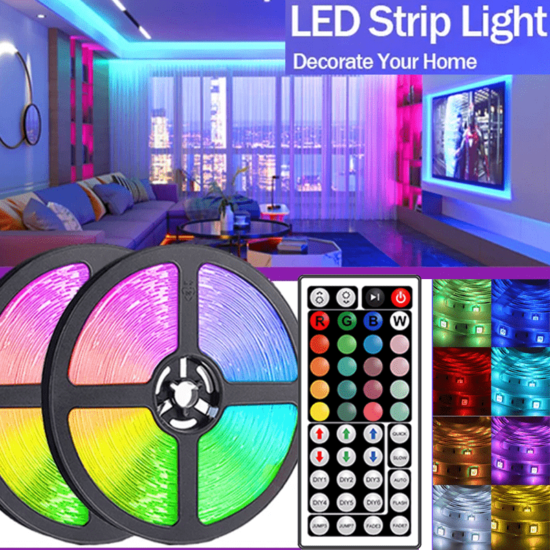 USB Led Strip Lights 5V Light Strips with 44Keys Remote 5050 5V USB RGB Color Changing Lights LED Strip Lights RGB Led Light