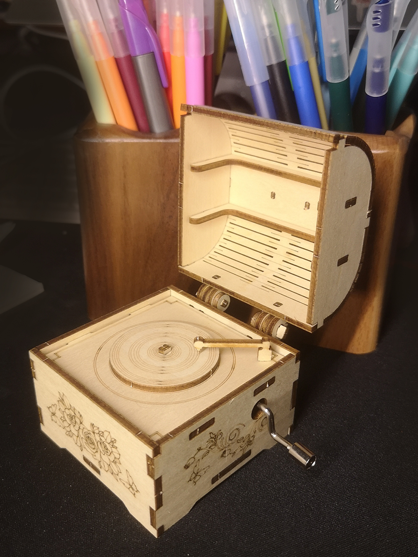 3d Wooden Puzzle Punk Airplane Music Box You Are My Sunshine Handmade Assembly Model Kit Holidays Brthdays