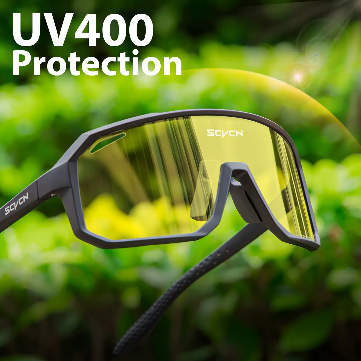 SCVCN New Yellow Polarized Cycling Sunglasses Men Bike MTB Driving Glasses Women Outdoor Sports Hiking Fishing UV400 Glasses - image 1