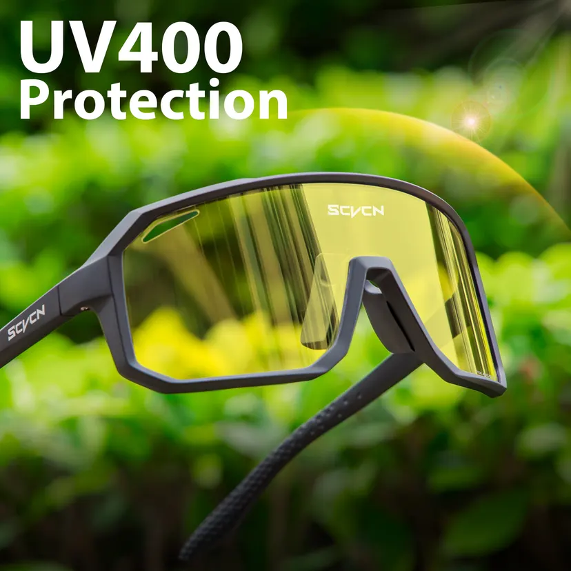 SCVCN Polarized Sunglasses UV400 Fishing Glasses Outdoor Sports Road Drving Goggles for Men Women Bicycle Cycling Glasses