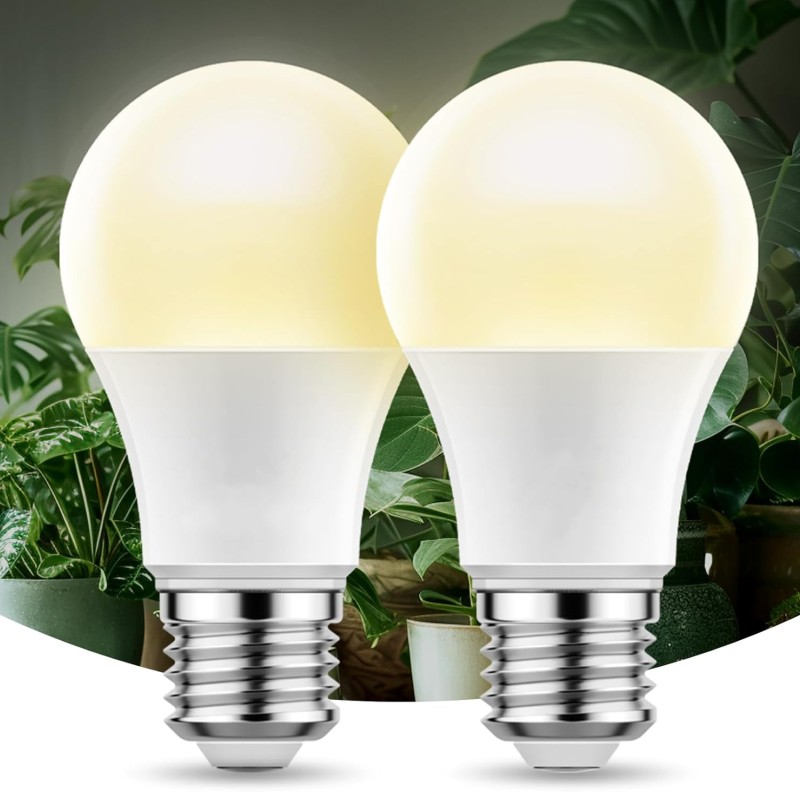 2pcs Full Spectrum Grow Light A19 Bulb 11W E26 Grow Lights for Indoor Plants Flowers Greenhouse Indore Garden Hydroponic Lamp