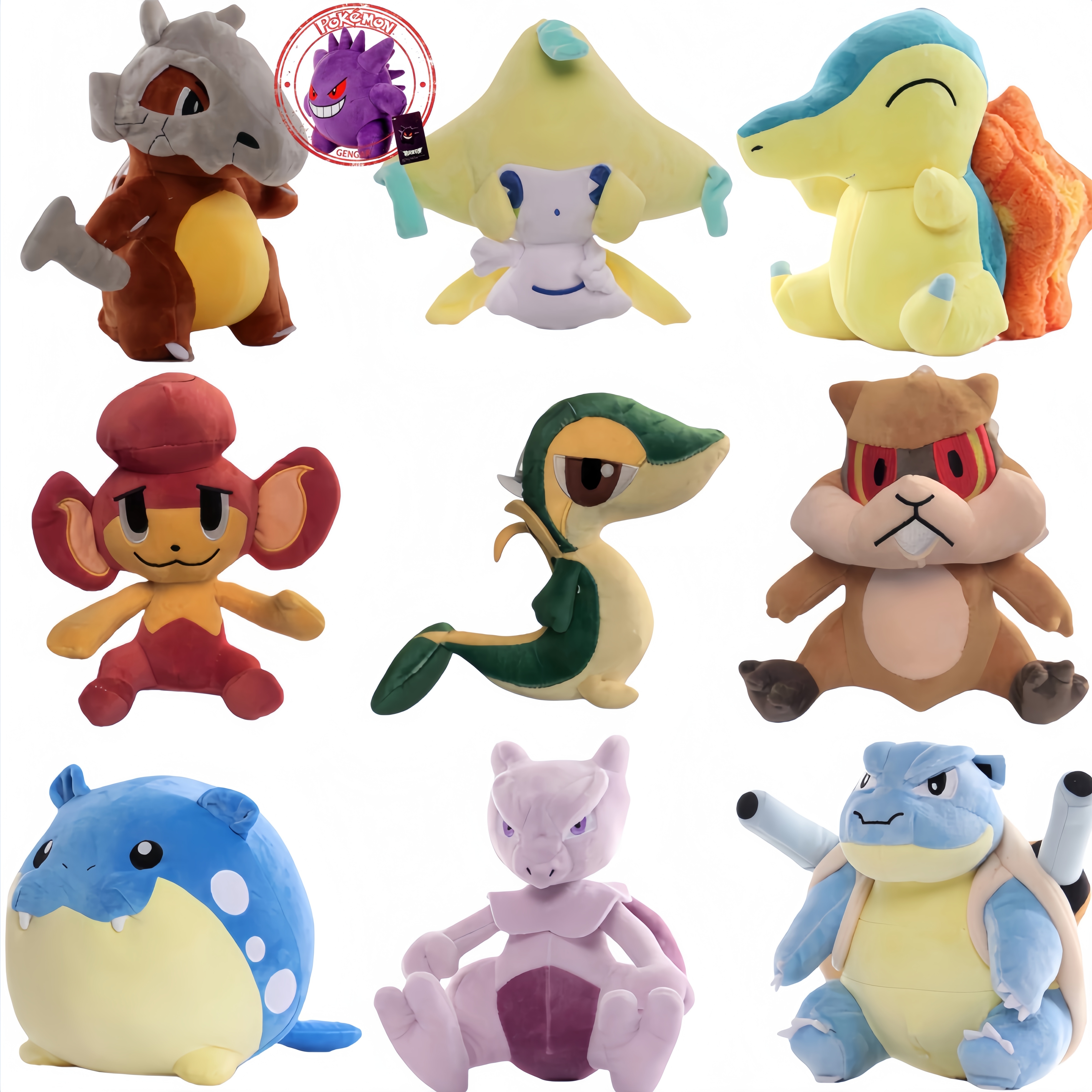 Pokemon Pikachu Peluche Snivy Pansear Abra Patrat Plush Jirachi Cubone Spheal Cyndaquil Blastoise Charizard Genger Stuff Doll