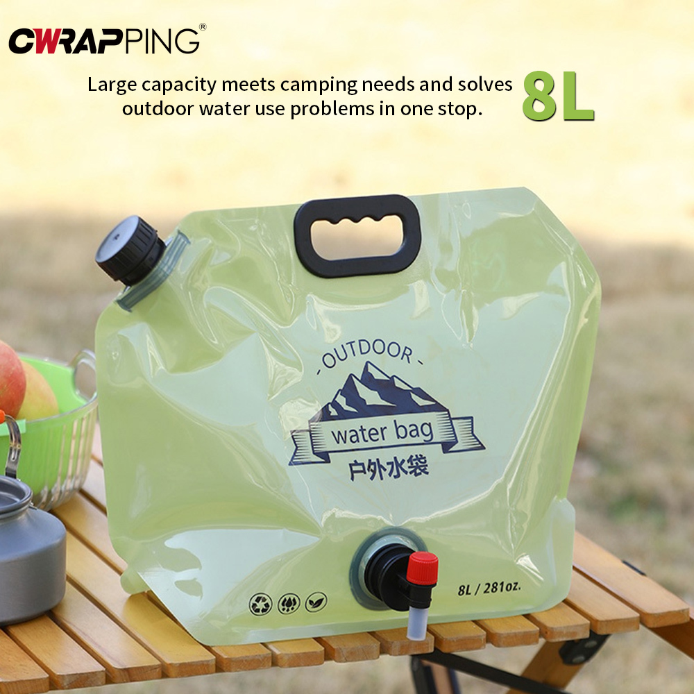 8L Large Capacity Thickened Portable All for Camping Tools for Trips Outdoor Mini Folding Bottle Water Storage Bag Soft RV Tools