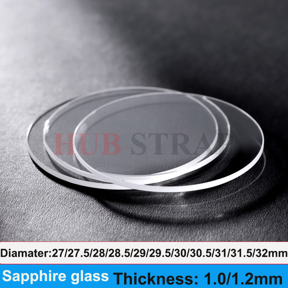 Thickness 1.0/1.2mm Round Watch Flat Sapphire 27mm to 32mm Watch Glass Replacement Glasses Lens Flat Mirror Watch Tool Part