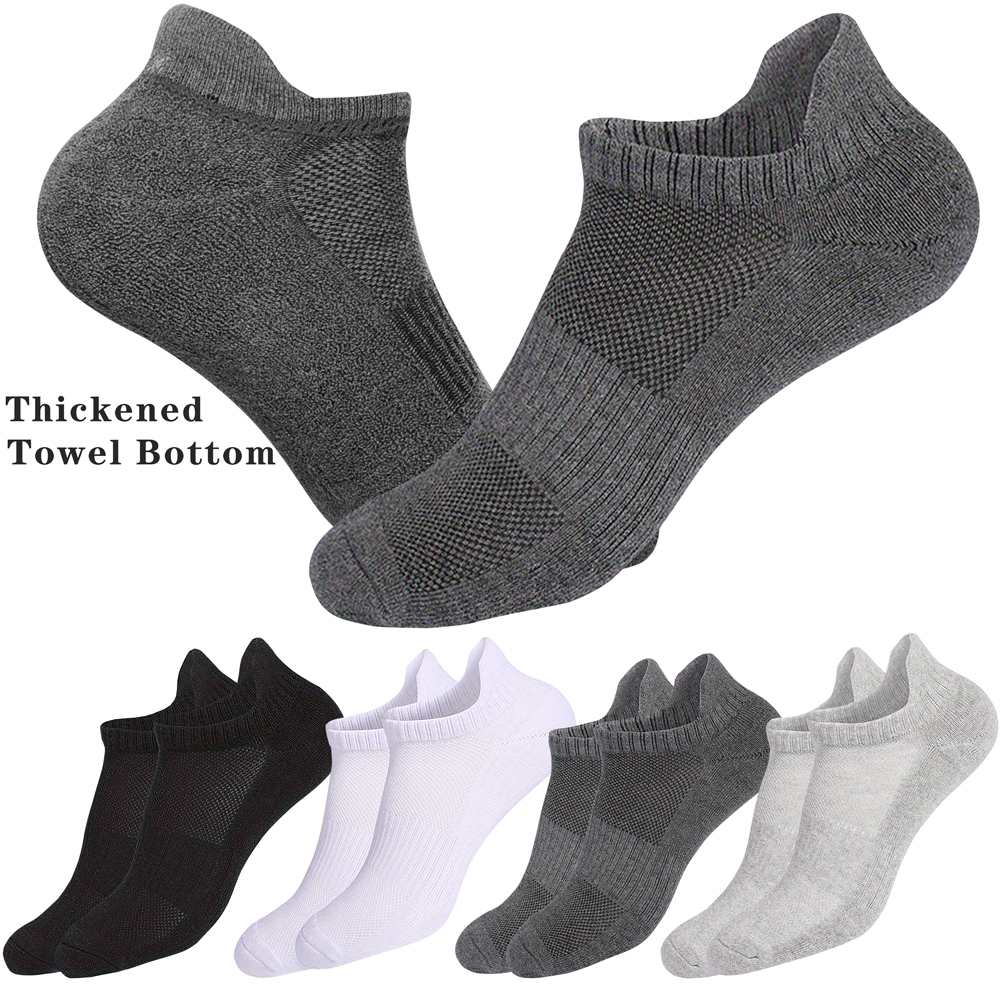 1 PAIRS Solid Cotton Thickened Towel Bottom Men Running Socks Breathable Anti Slip Sport Cycling Walking Women Outdoor Sock