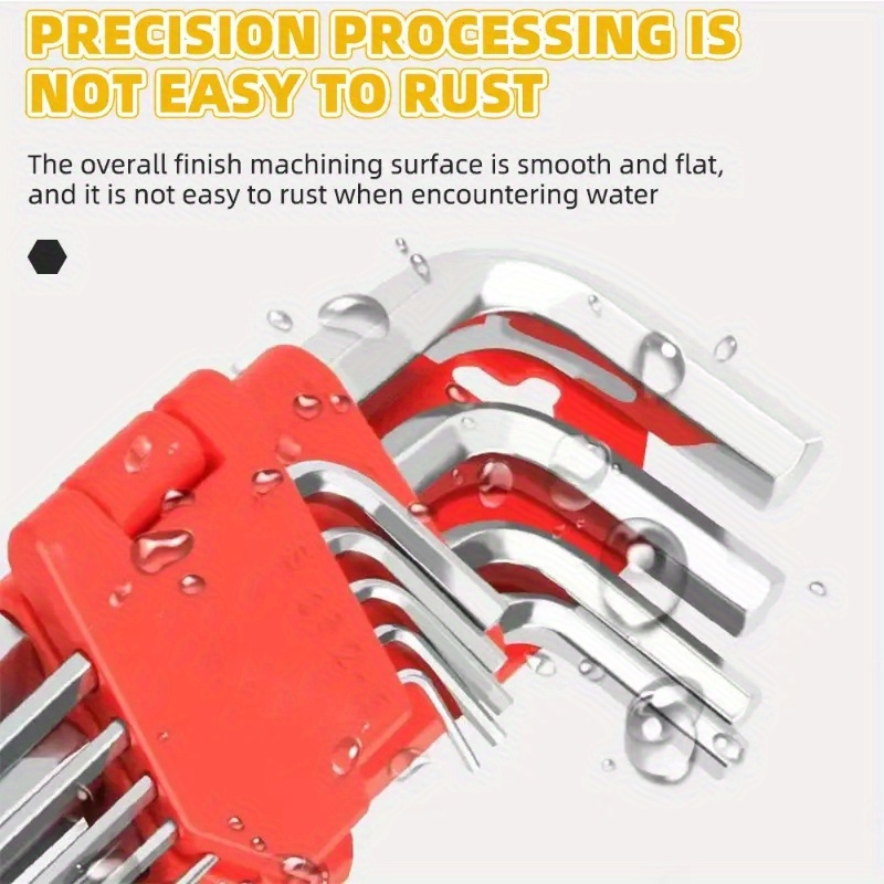 5/8/11pcs Metric/Imperial Mini Size Inside Hexagon Set L-shaped Wrench for Tight Spaces - Portable Pocket Tool Kit