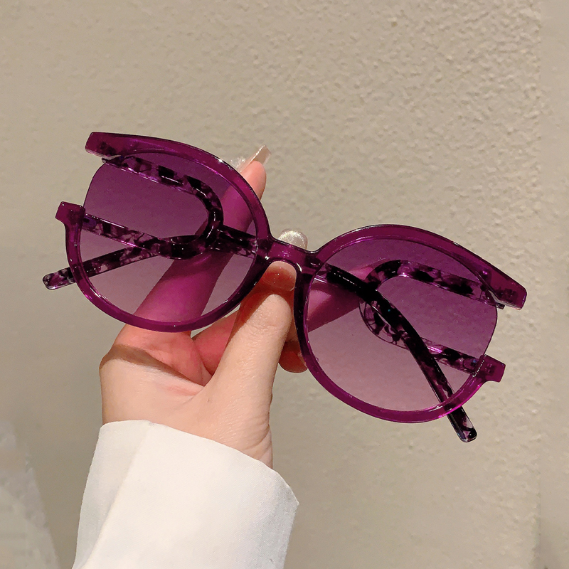 KAMMPT Y2K Fashion Design Shades Oversize Round Decoration Women Sunglasses Outdoor Brand Travelling Hiking Sun Glasses