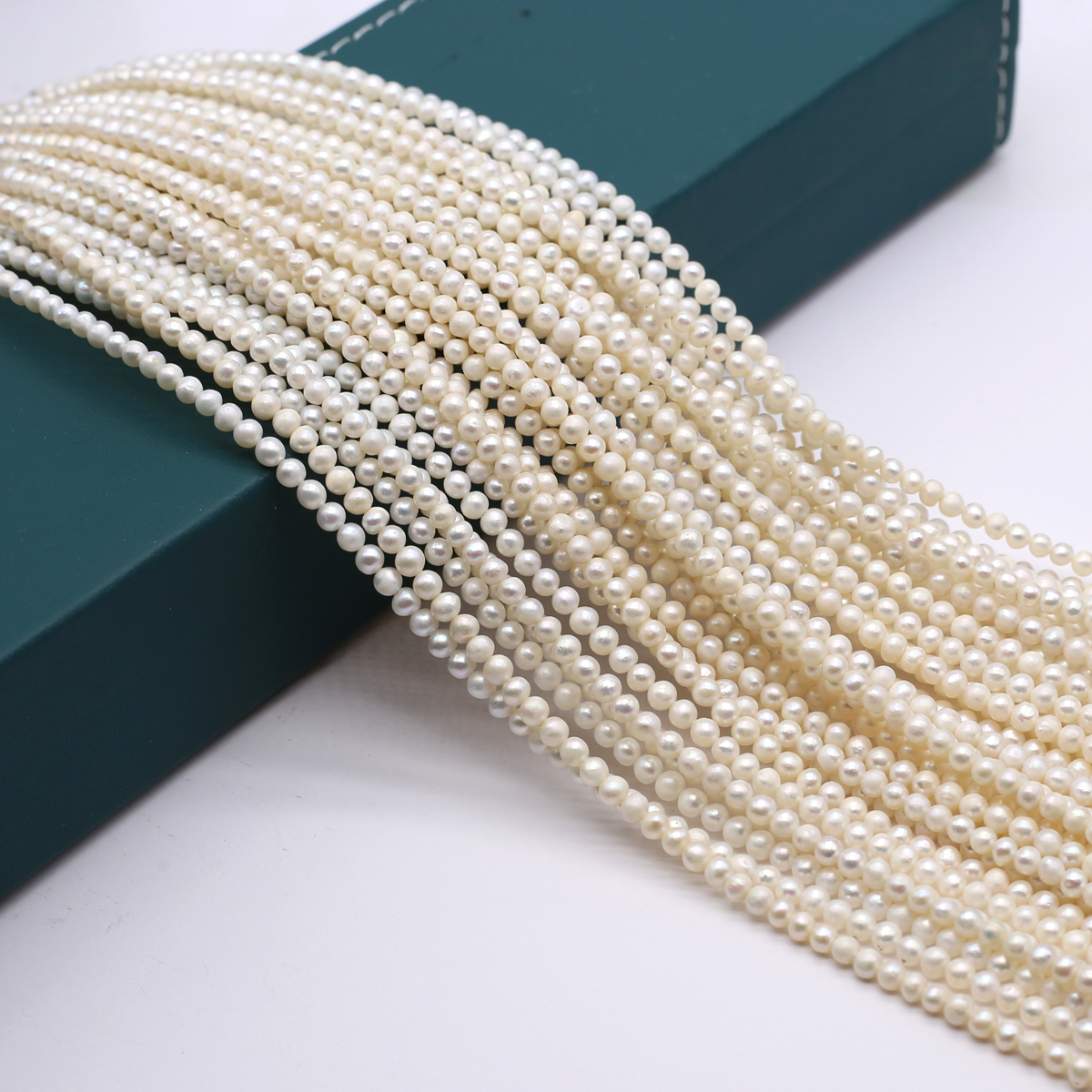 A 3-4mm Potato-shaped Natural Freshwater Pearl Semi-finished Punch Beads for Jewelry Making DIY Necklace Bracelet Accessories
