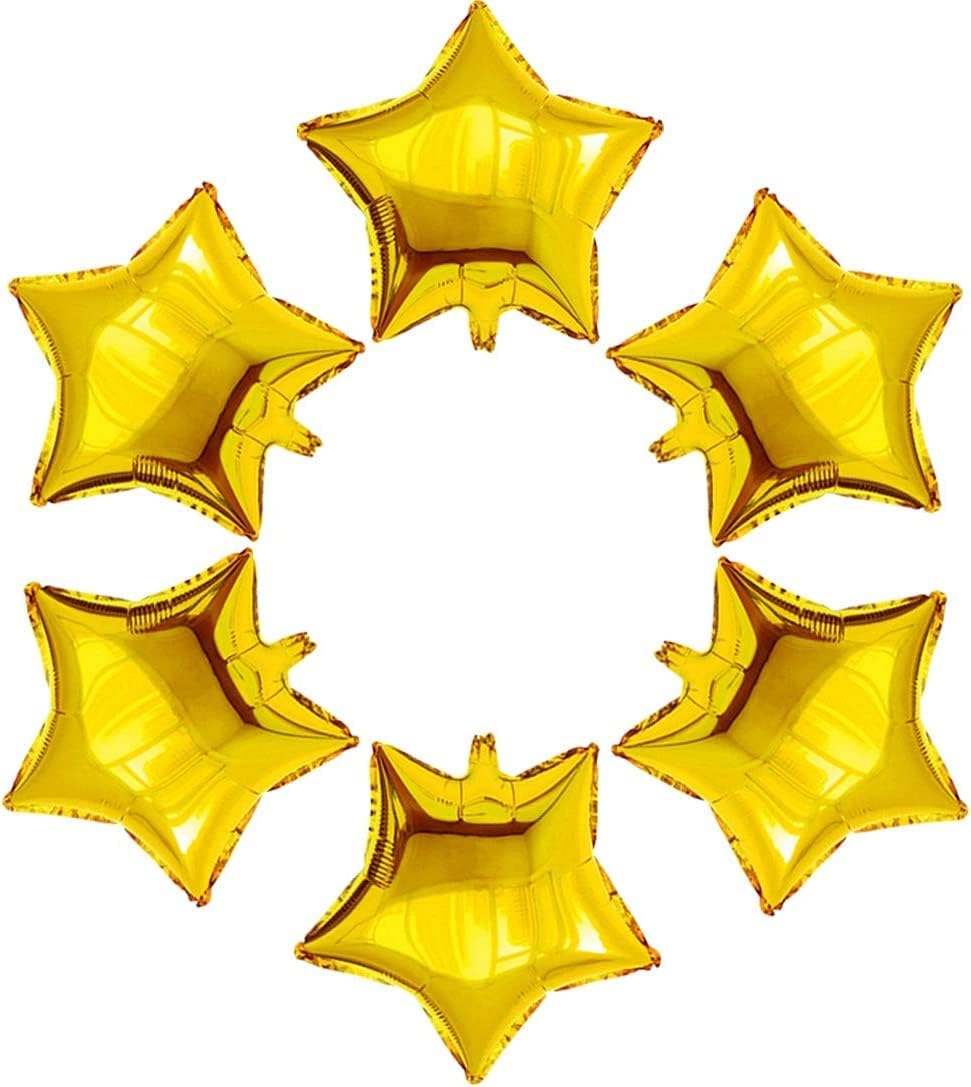 20 Pcs 18 Inch Gold Silver Star Foil Mylar Balloon for Baby Shower,Gender Reveal,Wedding,Magical Prom Engagement Party Decora