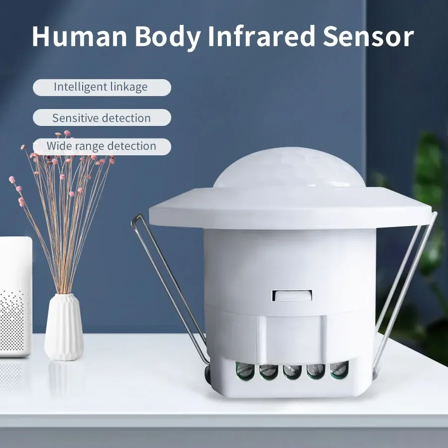 Time Delay Motion Sensor Switch for Led Light Bulb Downlight Fan Lamp AC 85-265V PIR Infrared Movement Detector Adjustable Smart