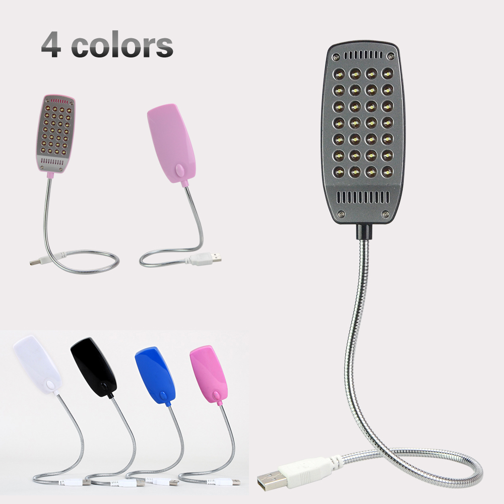 MeeToo 28LEDs reading lamp LED USB Book light Ultra Bright Flexible 4 Colors for Laptop Notebook PC Computer 1Pcs