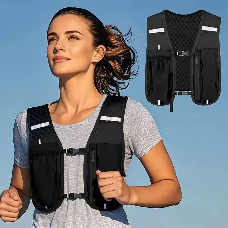 Running Hydration Vest Backpack for Hiking Cycling Marathon Lightweight Water Chest Pack With Phone Storage Pocket