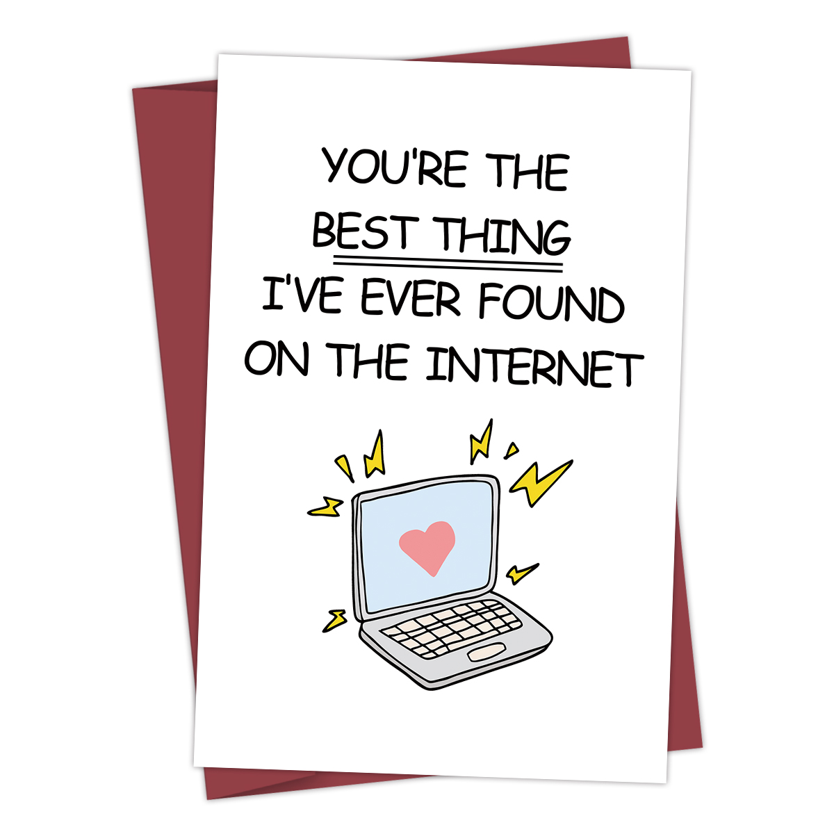 2026 Funny Online Dating Greeting Card - Cyber Love Anniversary/Birthday Card for Him Her, Men Women Online Lover Romantic Card