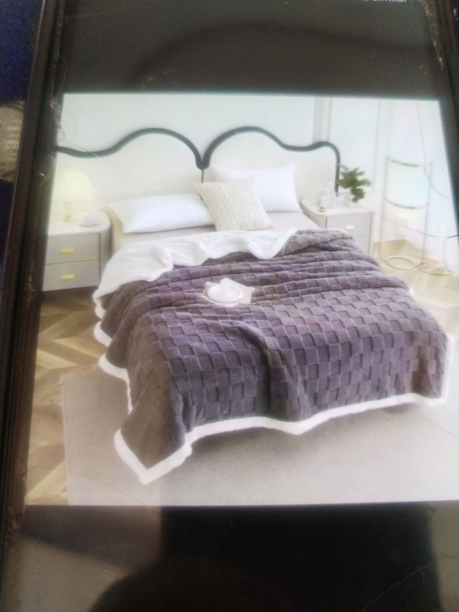 King size reversable sheroa blanket ultra soft light weighted king size blanket.