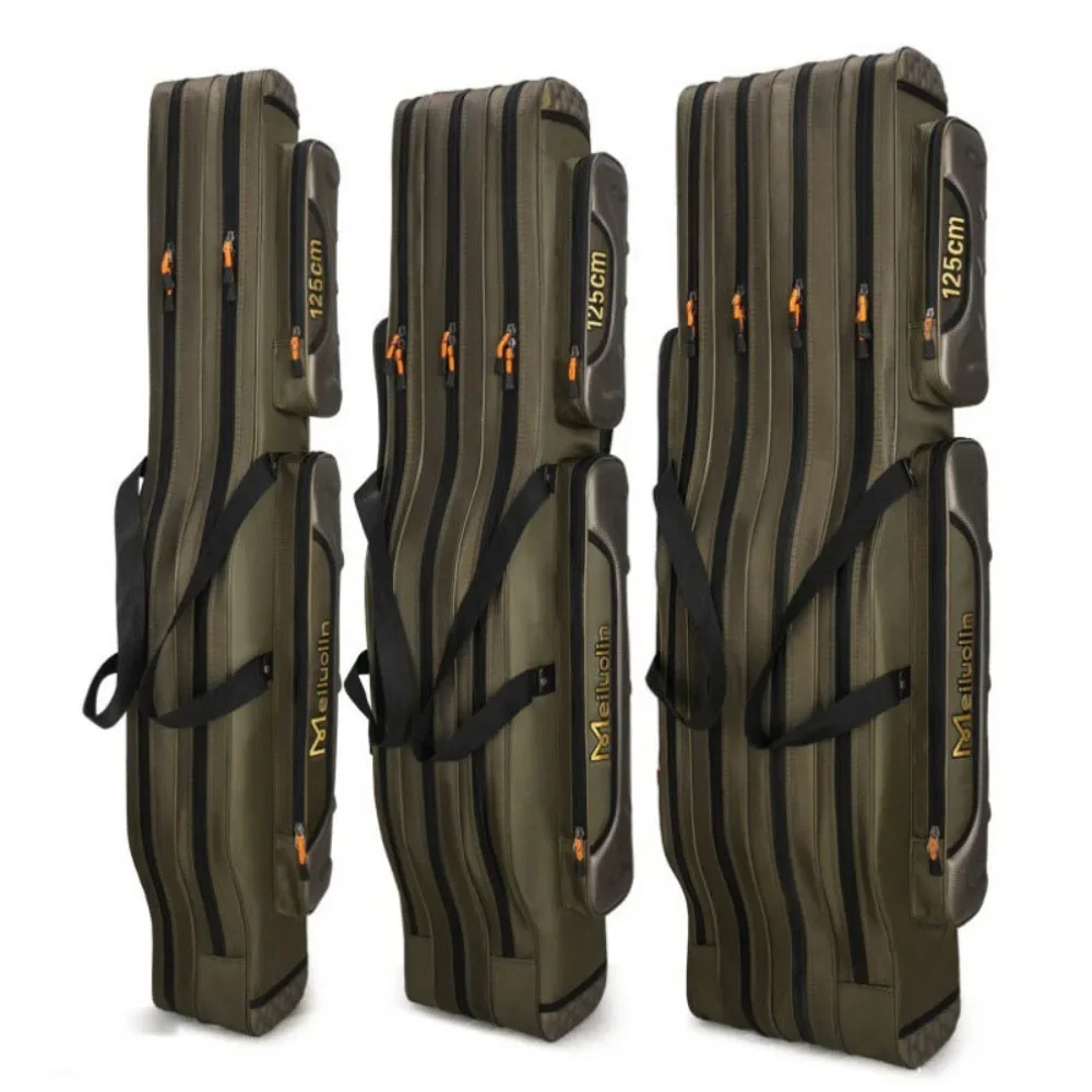 Multifunctional Large Capacity Fishing Bag 2/3/4 Layer 80-125CM Storage for Rod Reel Bait - Durable Fishing Gear Organization