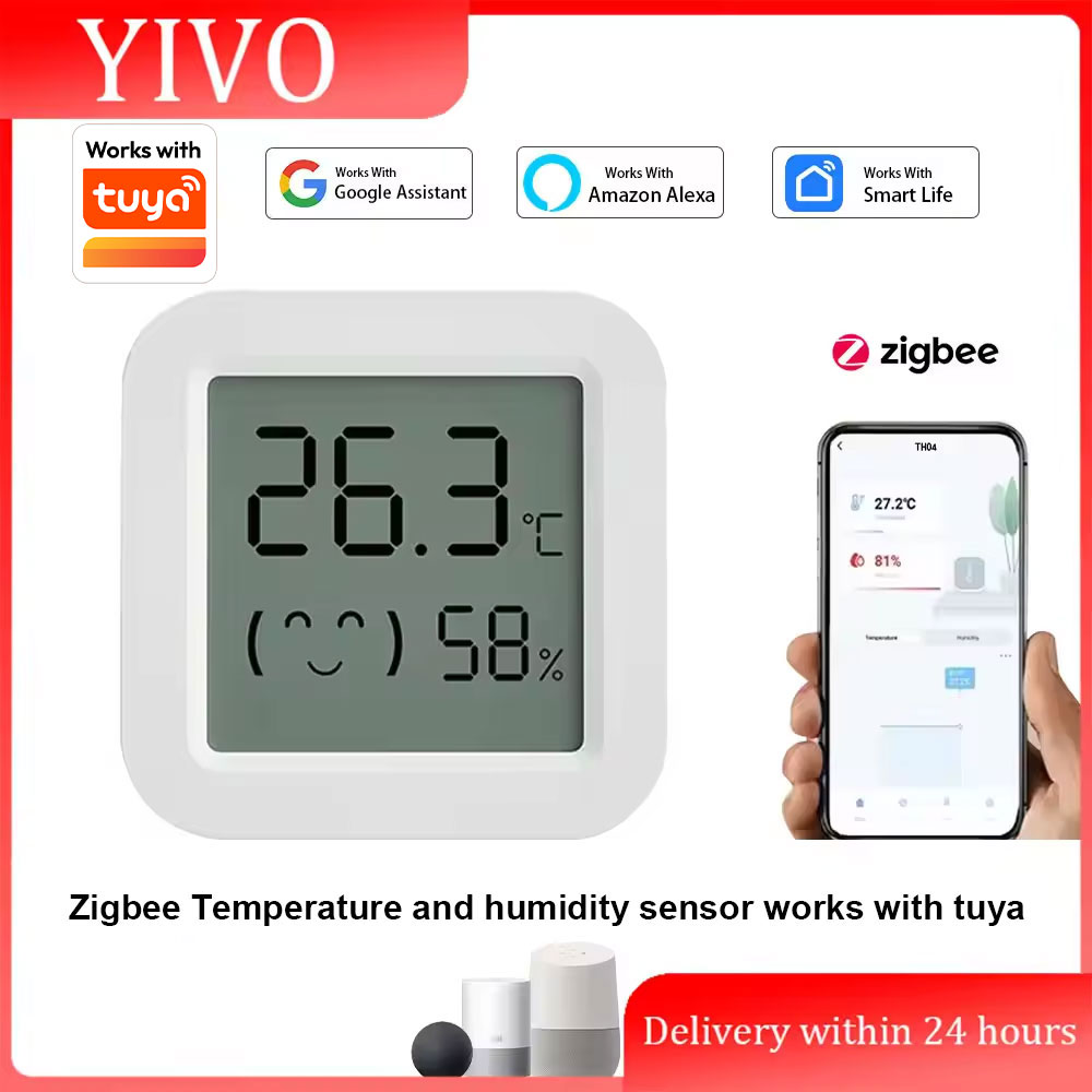 Zigbee Temperature and Humidity Sensor Smart Home Thermometer
