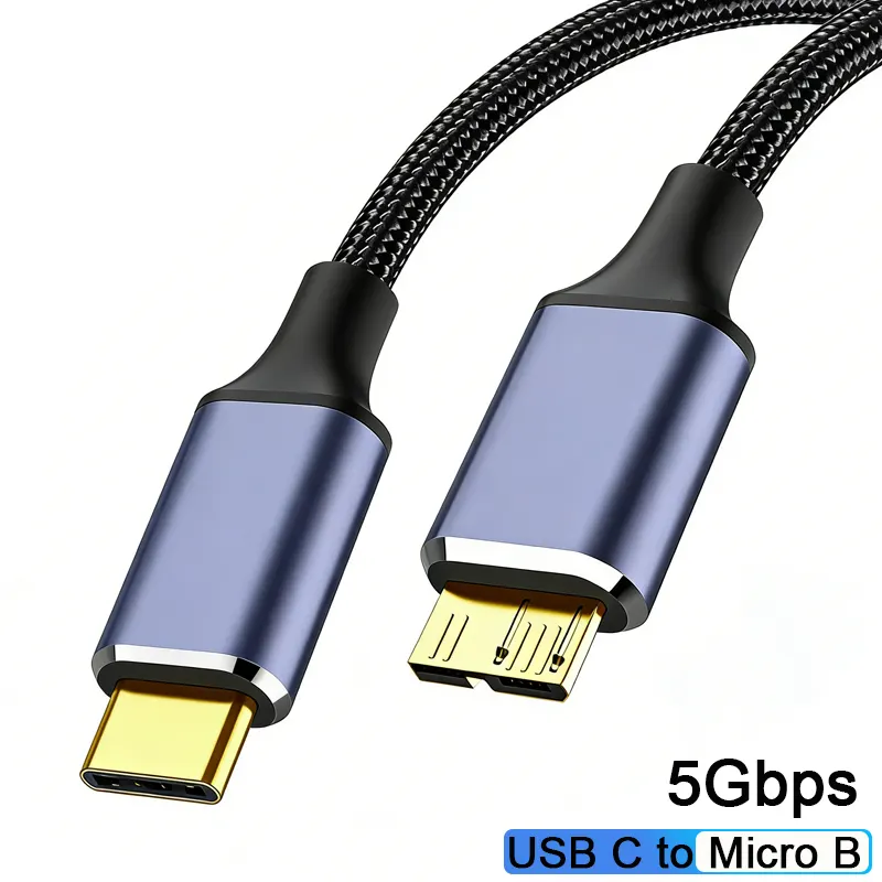 USB3.0 External Hard Drive Cable 5Gbps Type C To Micro B Hard Disk Data Wire For Seagate WD Sandisk Connector PC Laptop