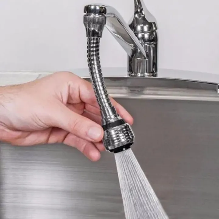 Stainless Steel Flexible Faucet Sprayer Jet Water Saver Tap Filter Extender