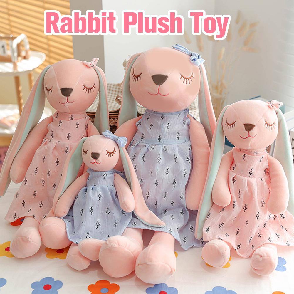 42CM Cute Long Ears Bunny Plush Toy, Soft Cartoon Rabbit Stuffed Animal, Sleeping Buddy for Kids, Baby