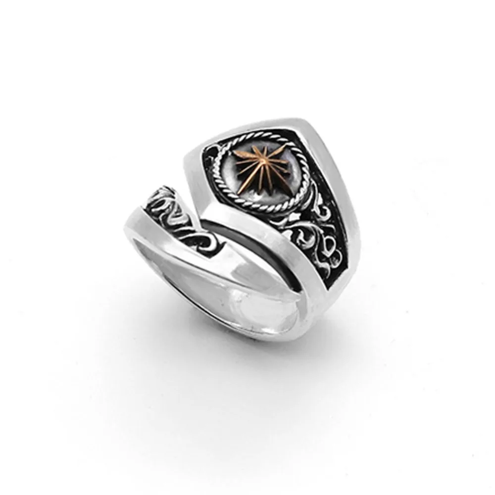 Summer New Fashion Sun Totem Ring American Indian Style Men and Women Simple Ring Street Trend Party Jewelry Accessories