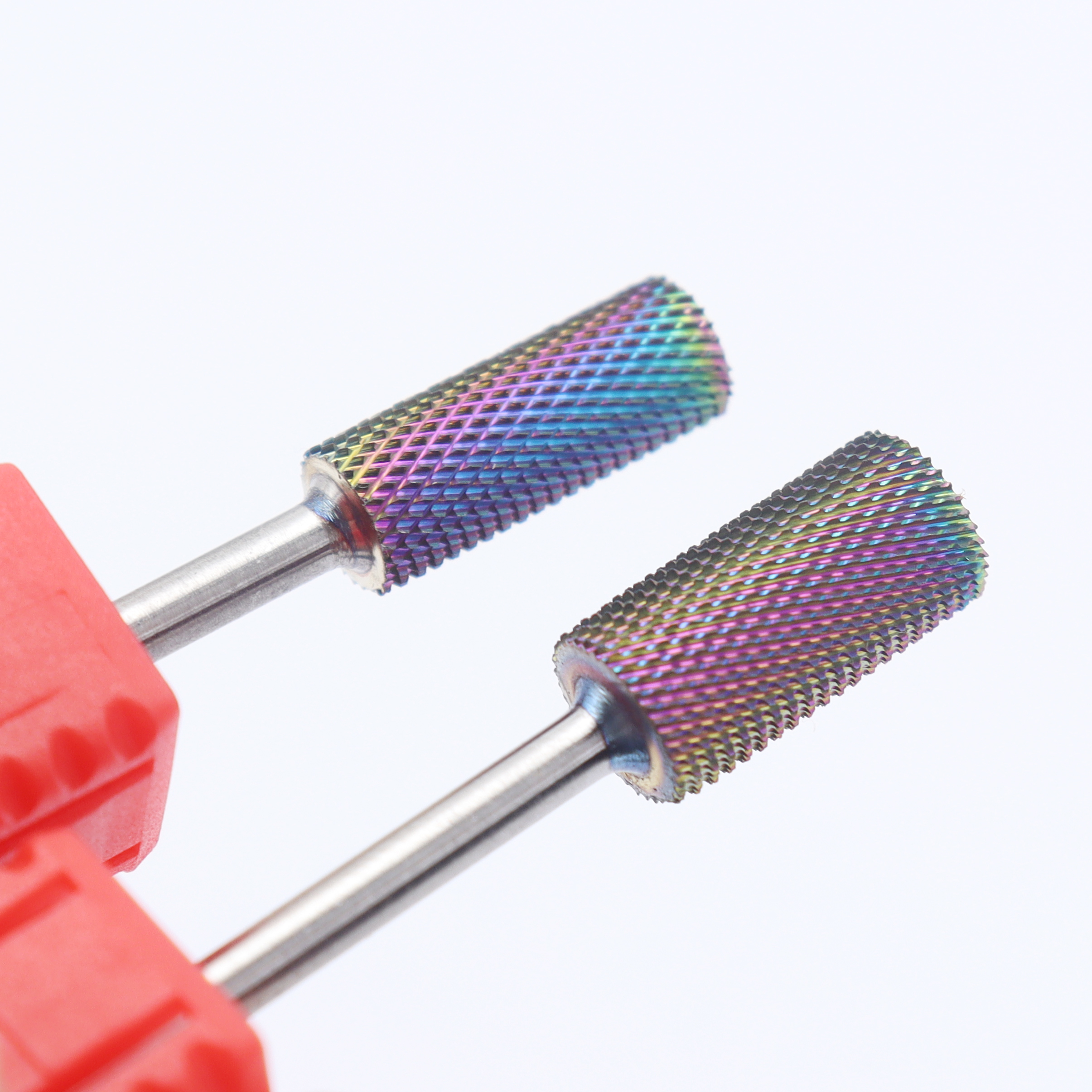 Rainbow Carbide Flat Head Professional 3/32" Nail Electric Drill Machine Manicure Pedicure Tool AccessoriesCarbide naildrill bit