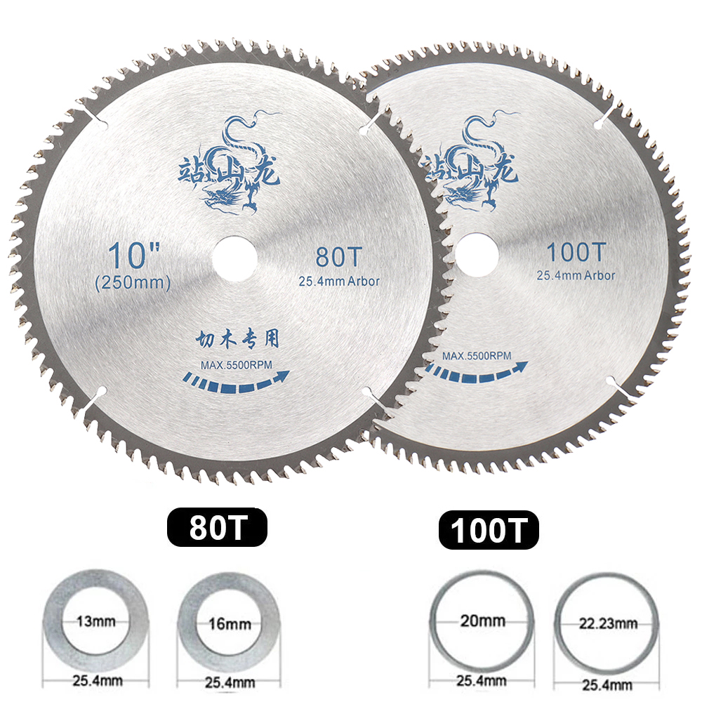 SI FANG 80-100Teeth 10 Inch Carbide Alloy High Quality Circular Saw Blade Rotary Tool Used For Cutting Wood and Aluminum Metal