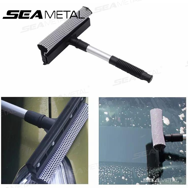 SEAMETAL Window Cleaning Brush Mirror Glass Cleaner T-Shaped Wiper Double-Sided Sponge Brush Bathroom Kitchen Cleaning Tools