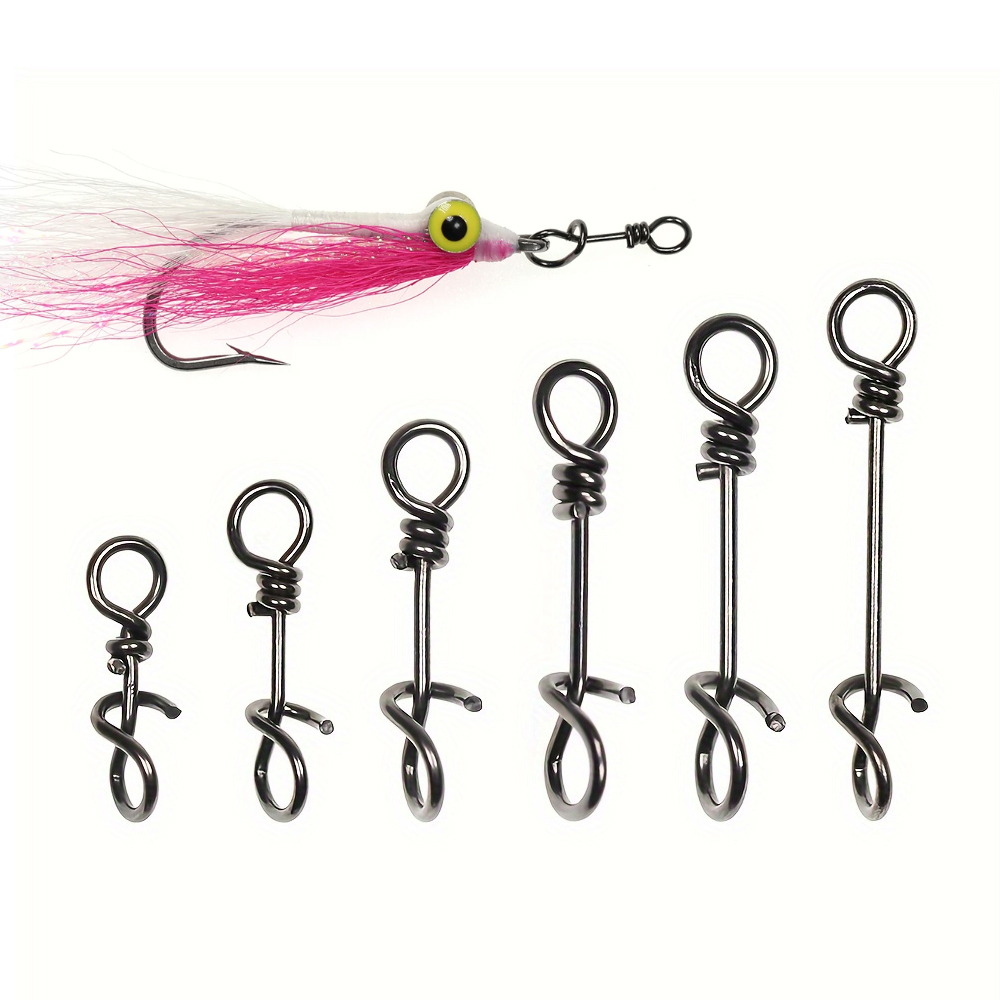 50PCS 10mm ~ 33mm Stainless Steel Fishing Spring Clips Strengthend Quick Change Snaps Fishing Lure Rig Connector Accessories