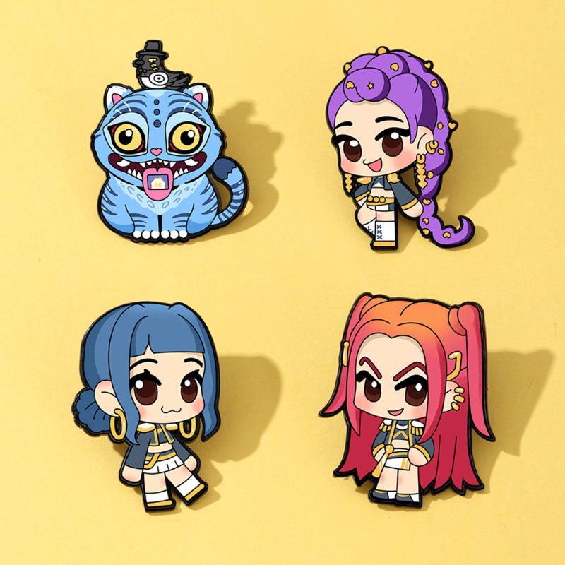 girl group peripheral brooches, cartoon metal badges, clothes, bags, cute accessories, clothing pins, accessories and s