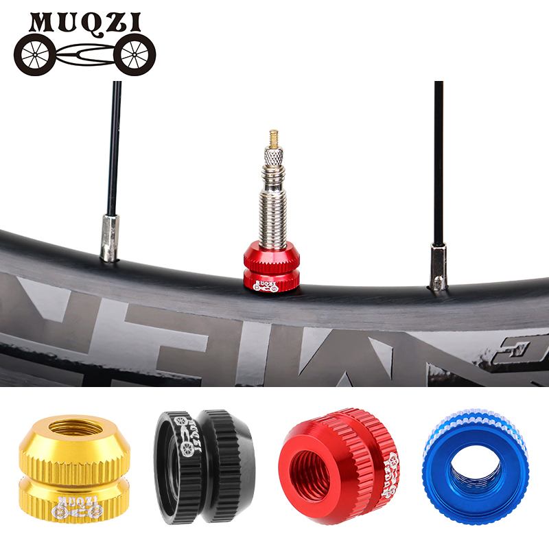 2Pcs Bike Tubeless Tire Presta Valve Nut MTB Road Bicycle Rim Aluminum Ultralight Valve Cap Cycling Repair Parts
