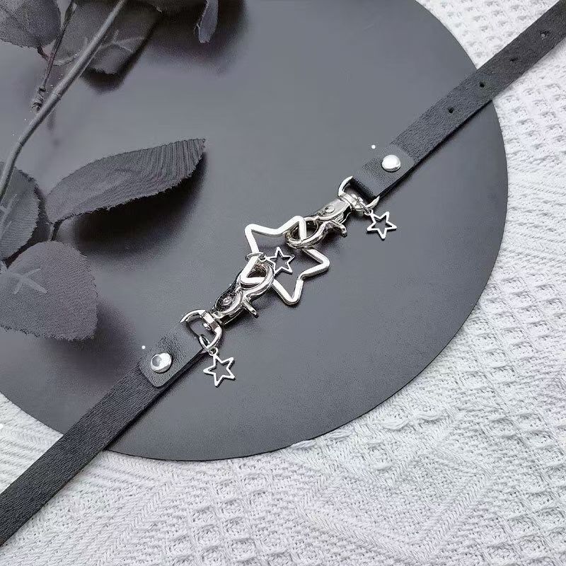 Small Niche Design, Personalized Metal Pentagram Necklace, Neck Decoration Necklace, Punk Gothic Harajuku Star Collar