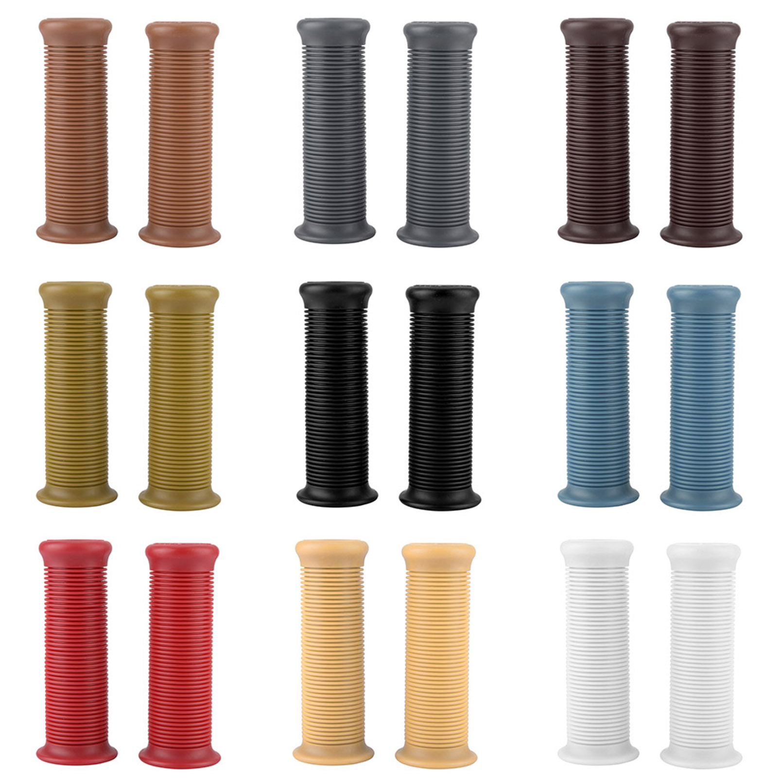 Pair of 1inch 25mm/ 1.1inch 28mm Universal Motorcycle Vintage TPU Handle Handlebar Grip