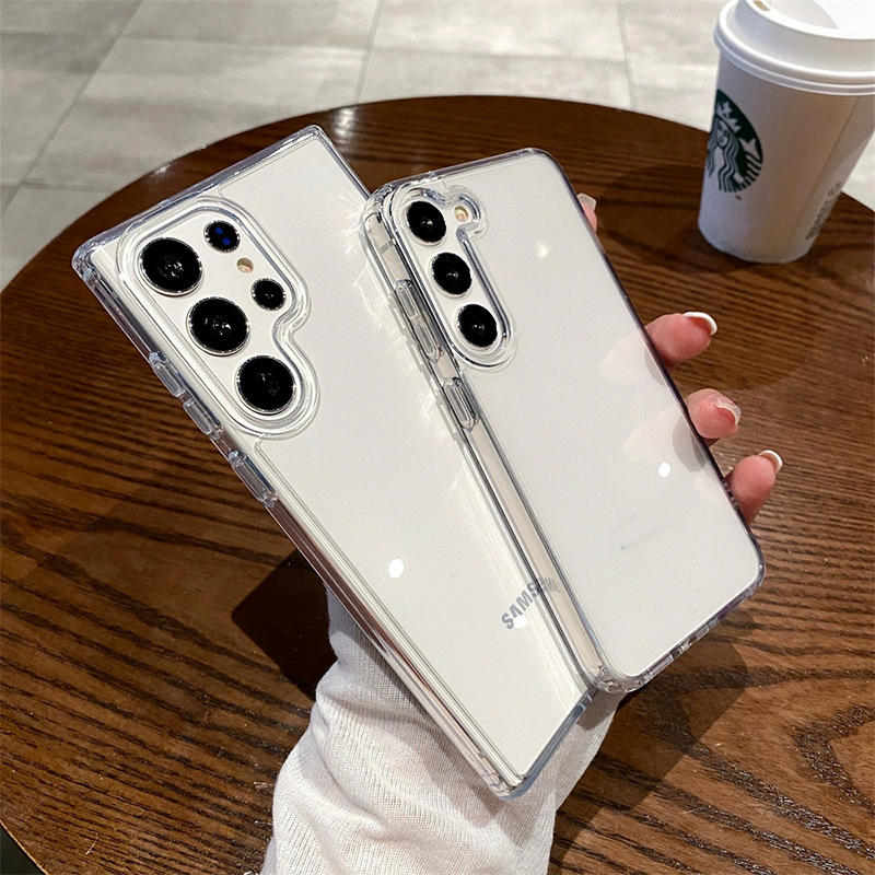 Soft TPU Shell For S26 S25 Ultra Plus Air-bag Thin Silicon Case Cover Transparent Cases S26 Accessories
