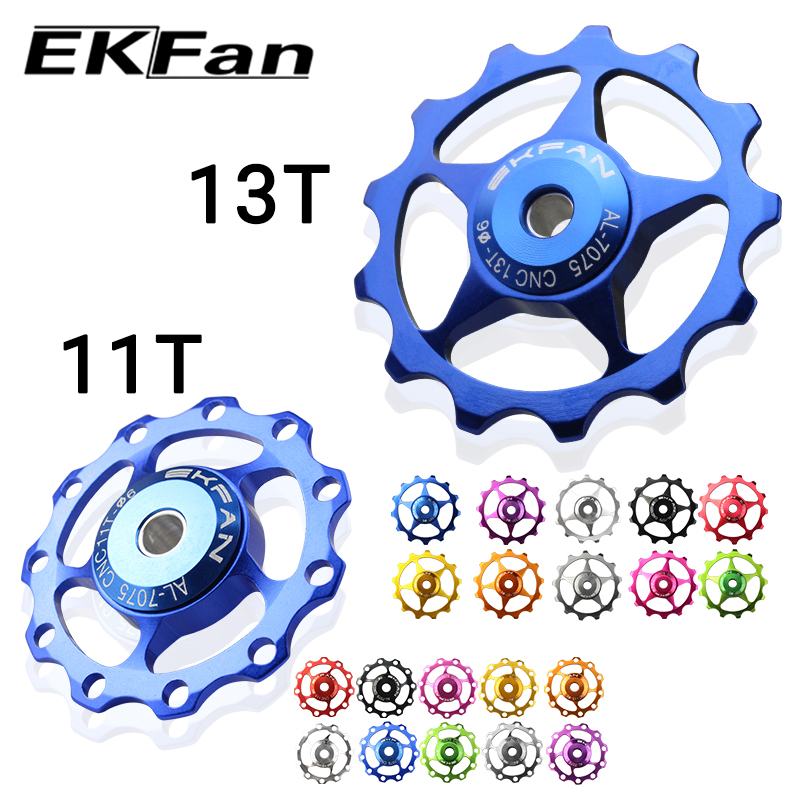 EKFan MTB Mountain Road Bikes Bicycles 11T 13T Rear Derailleur Pulley Roller Idler Bearing Jockey Wheel Parts