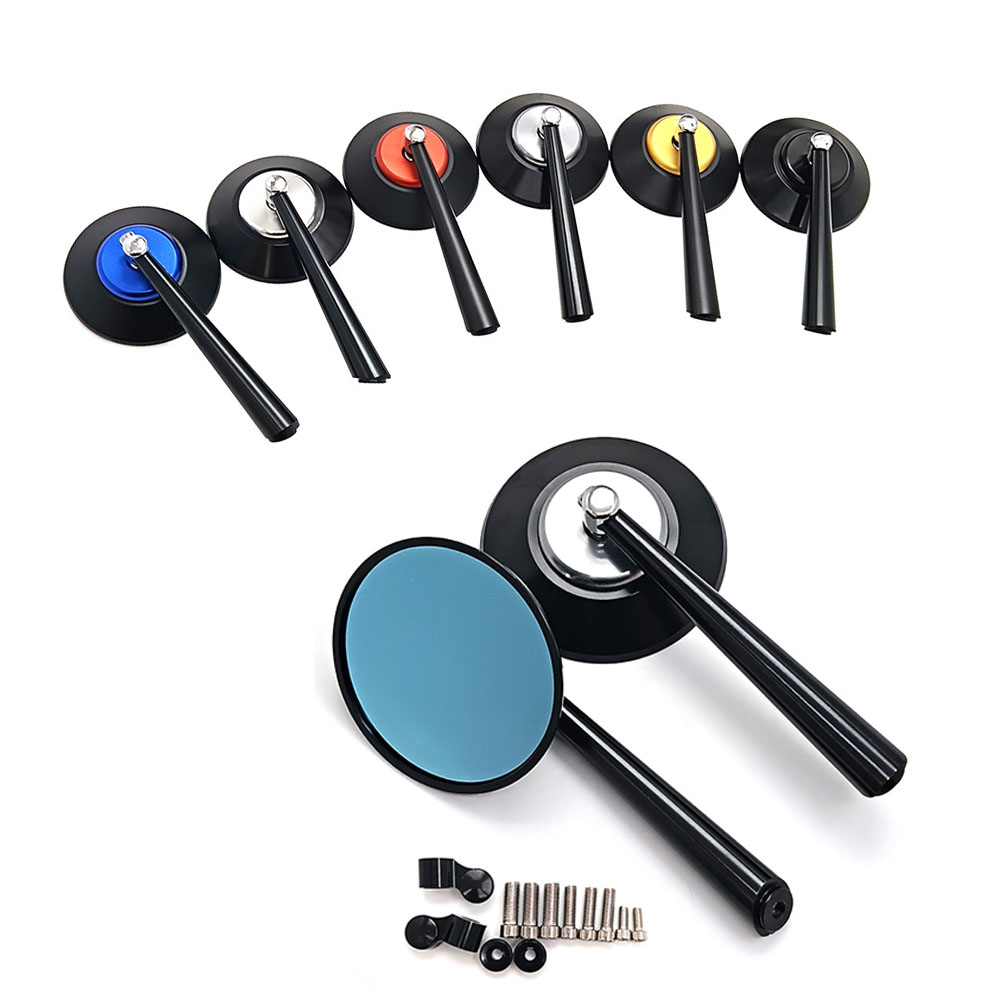 CNC Aluminum Multicolor Round Motorcycle Rear View Mirror Universal Motorcycle Fitment 8mm/10mm Side Mirrors